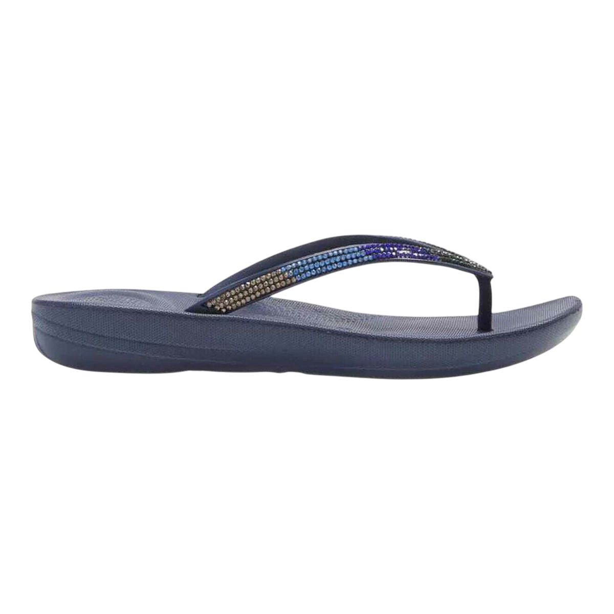 FitFlop Iqushion Ombre Sparkle Women's Flip Flops — Midnight Navy