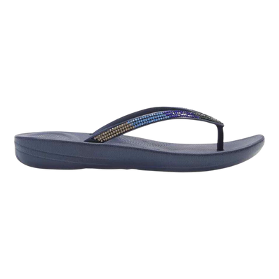 FitFlop Iqushion Ombre Sparkle Women's Flip Flops — Midnight Navy – product view 1