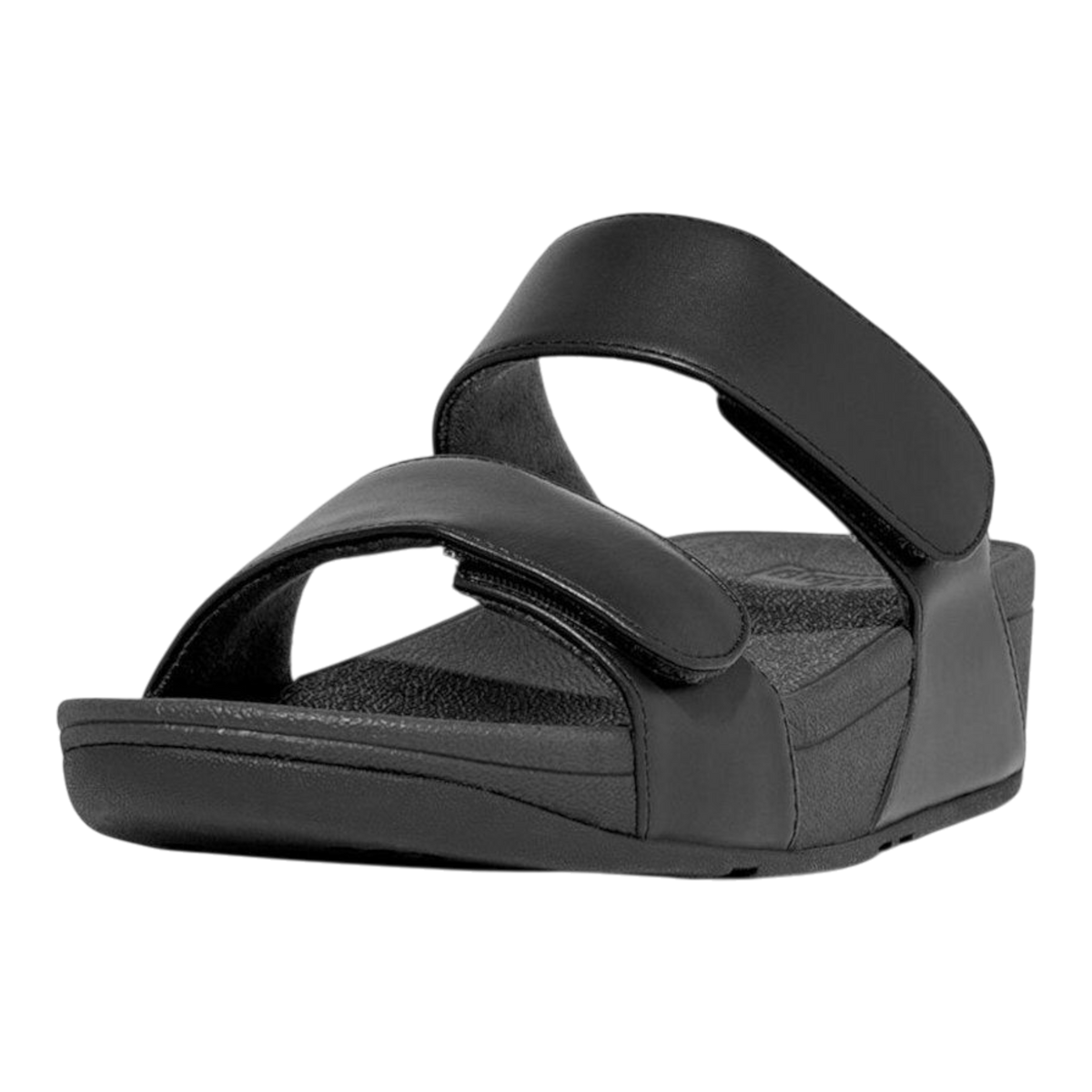 FitFlop LULU Adjustable Women's Slides — Black Leather