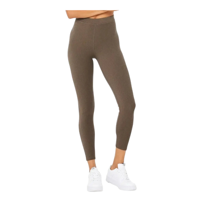Alo Yoga 7/8 High-Waist Blissful Ribbed Womens Leggings — Hot Cocoa