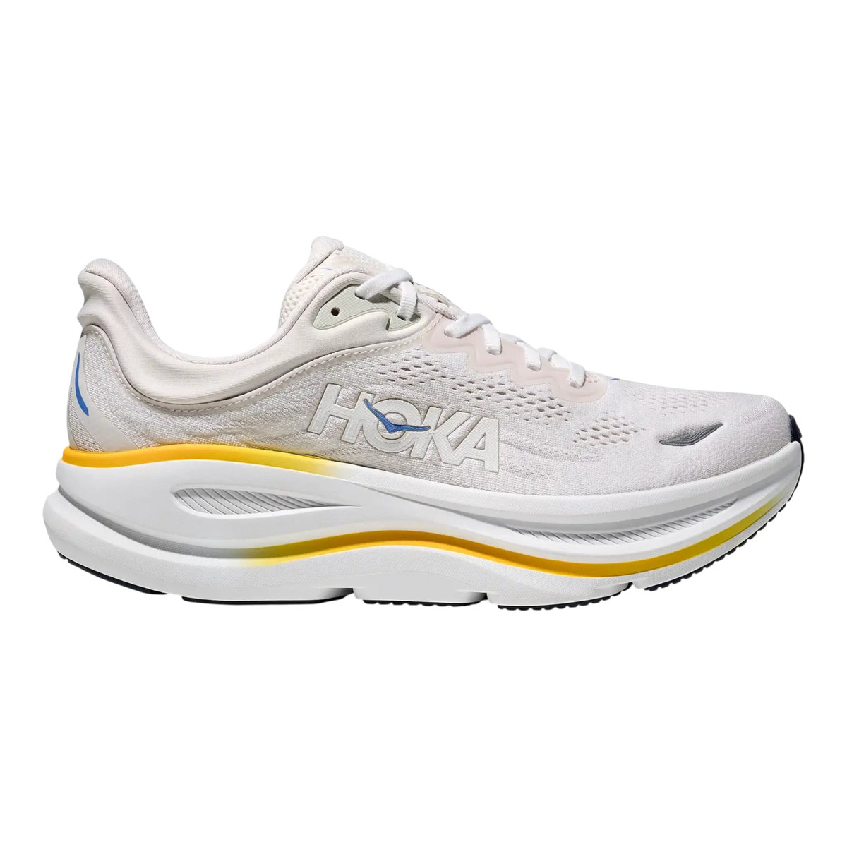 HOKA Bondi 9 Men's Running Shoes — White/Grout