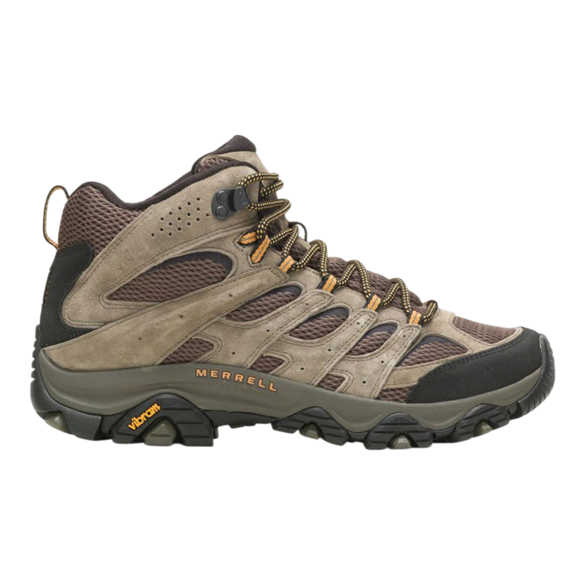 Merrell Moab 3 Mid Men's Hiking Boots — Walnut Leather