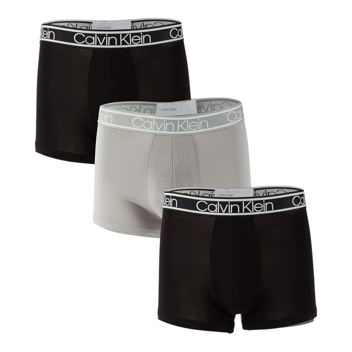 Calvin Klein Cotton Stretch Trunk 3-Pack Men's Underwear — Black/Grey/Black