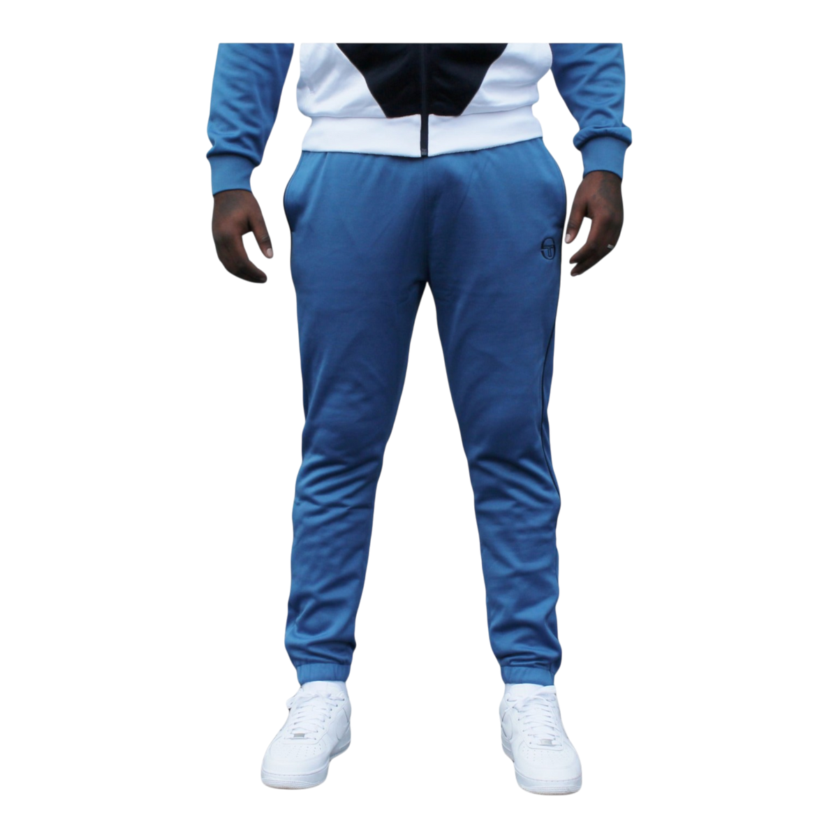 Sergio Tacchini Ascot Archivio Men's Track Pants — Blue/Navy Poly Twill