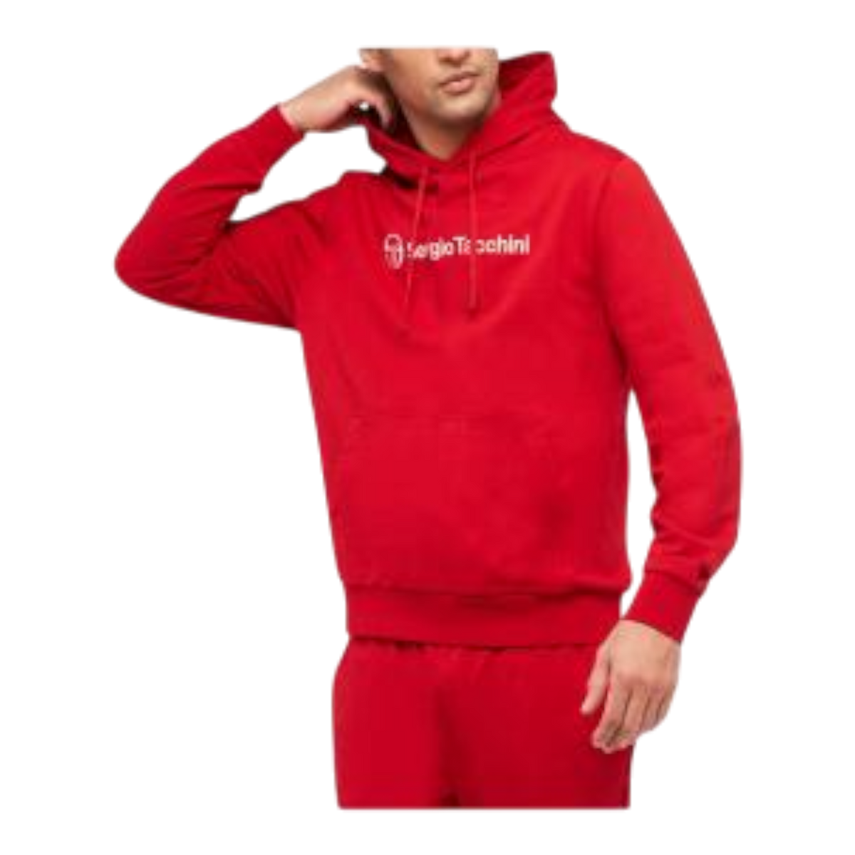 Sergio Tacchini Aton Men's Pull-Over Hoodie — Tango Red