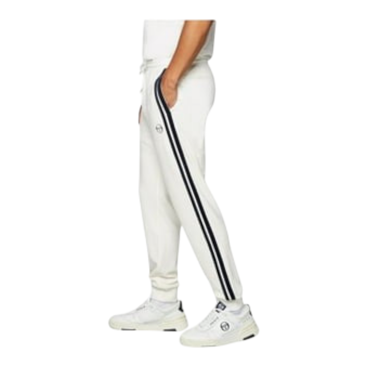 Sergio Tacchini Damarindo Velour Men's Track Pants — Gardenia