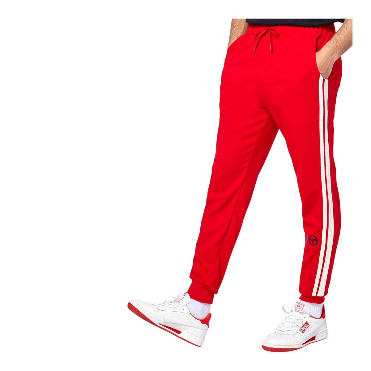 Sergio Tacchini Damarindo Archivio Men's Track Pants — Tango Red Twill