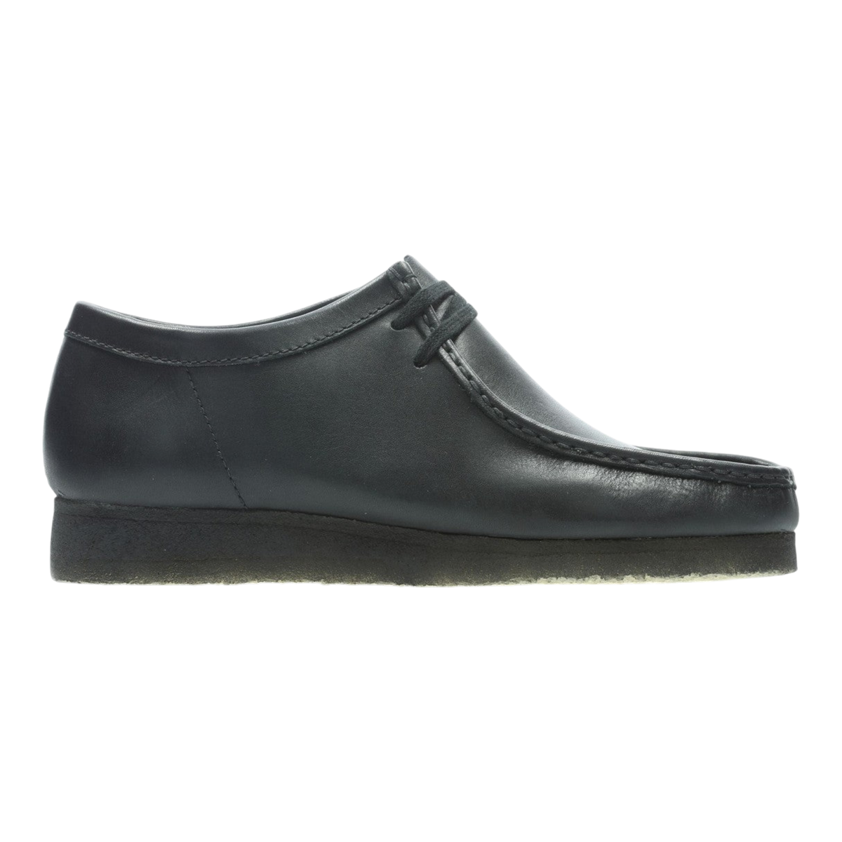 Clarks Originals Wallabee Men's Moccasin Shoes — Black Leather Low-Top