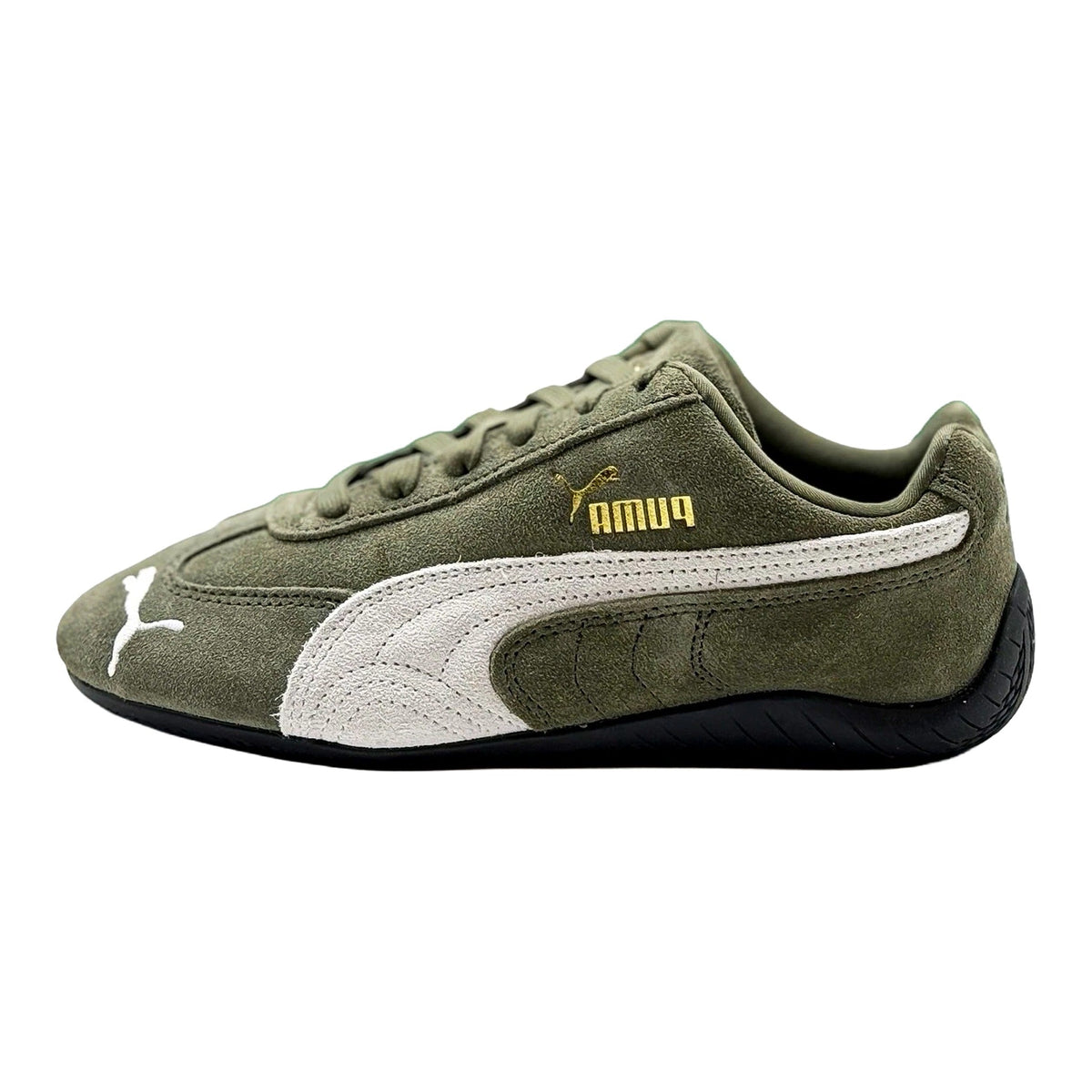 PUMA Speedcat OG Men's Sneakers — Loden Green/White Suede Low-Top