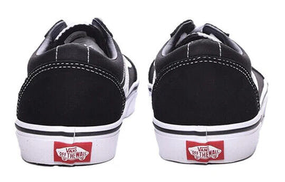 Vans Ward Kids' Sneakers — Black/White Canvas Low-Top