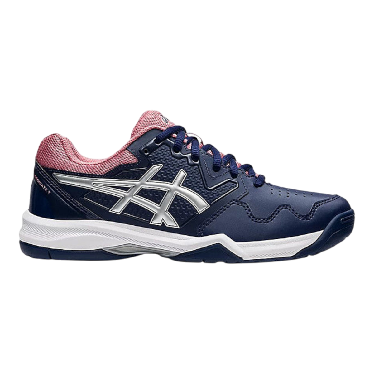 ASICS GEL-DEDICATE 7 Womens Tennis Shoes — Peacoat/Pure Silver