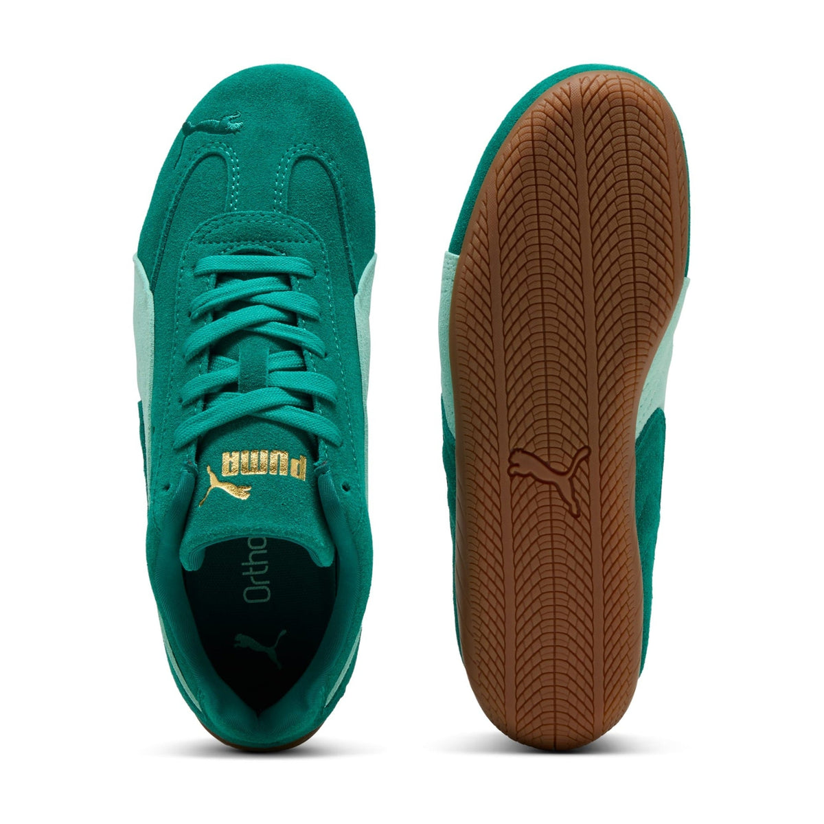 PUMA Speedcat OG Big Kids (GS) Sneakers — Wild Green/Mint Melt Suede Low-Top