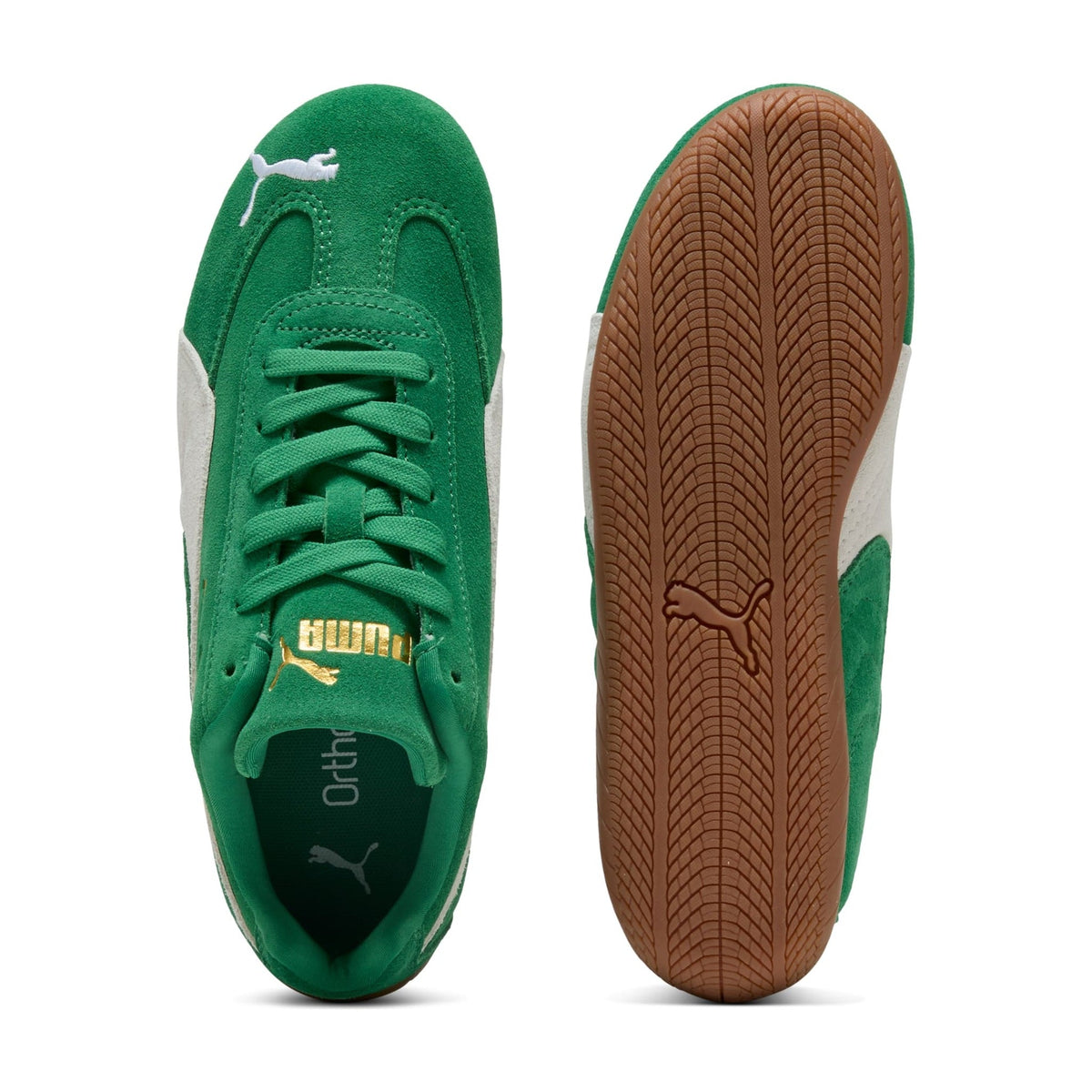 PUMA Speedcat OG Big Kids (GS) Sneakers — Archive Green/PUMA White Suede Low-Top