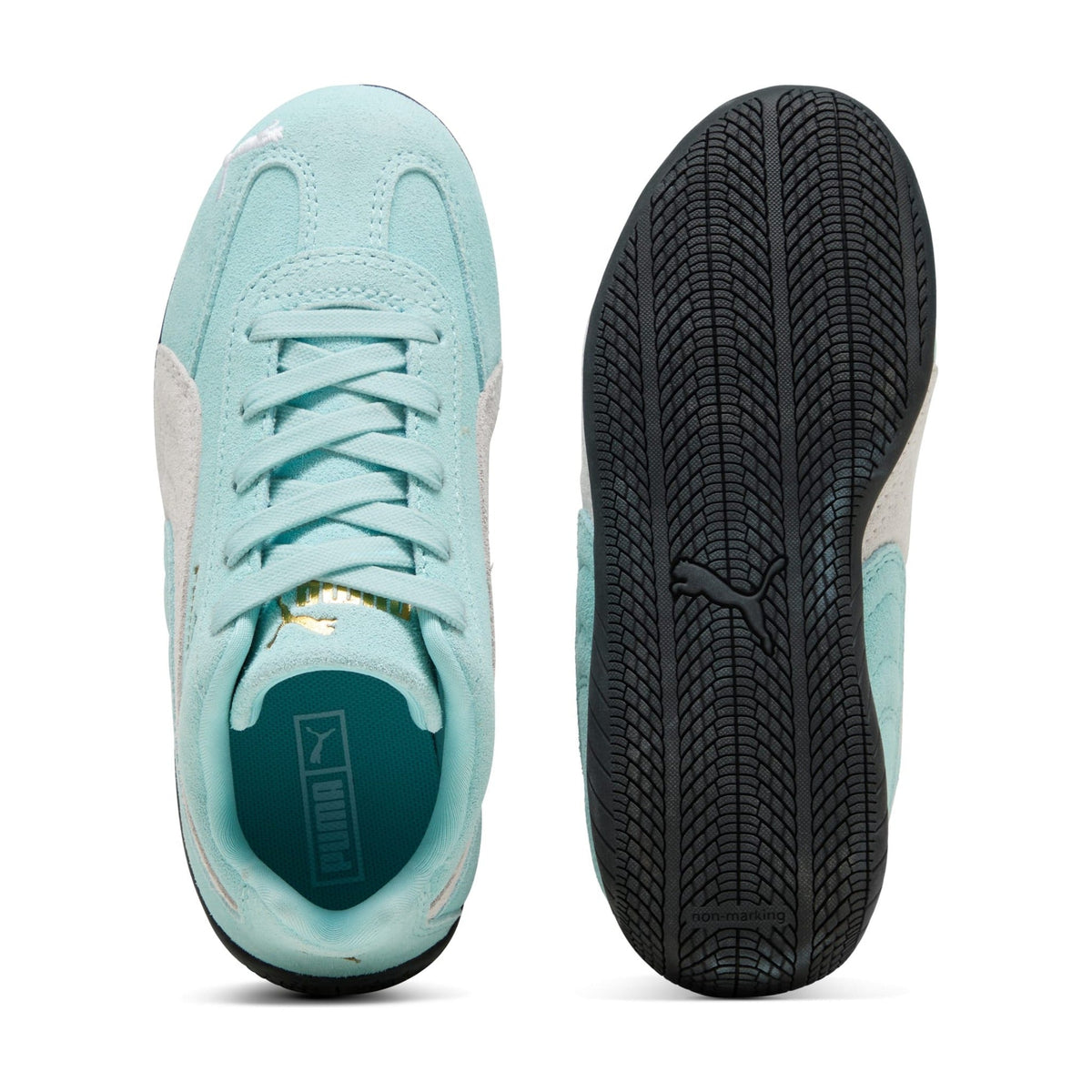 PUMA Speedcat OG Little Kids (PS) Sneakers — Safe Lake/PUMA White Suede Low-Top