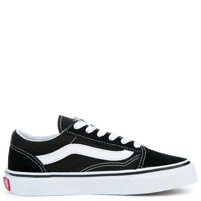 Vans Old Skool Kids' Sneakers — Black Canvas Low-Top