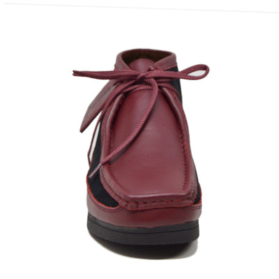 British Walkers New Castle Men's Burgundy and Black Suede Casual Shoes view 2