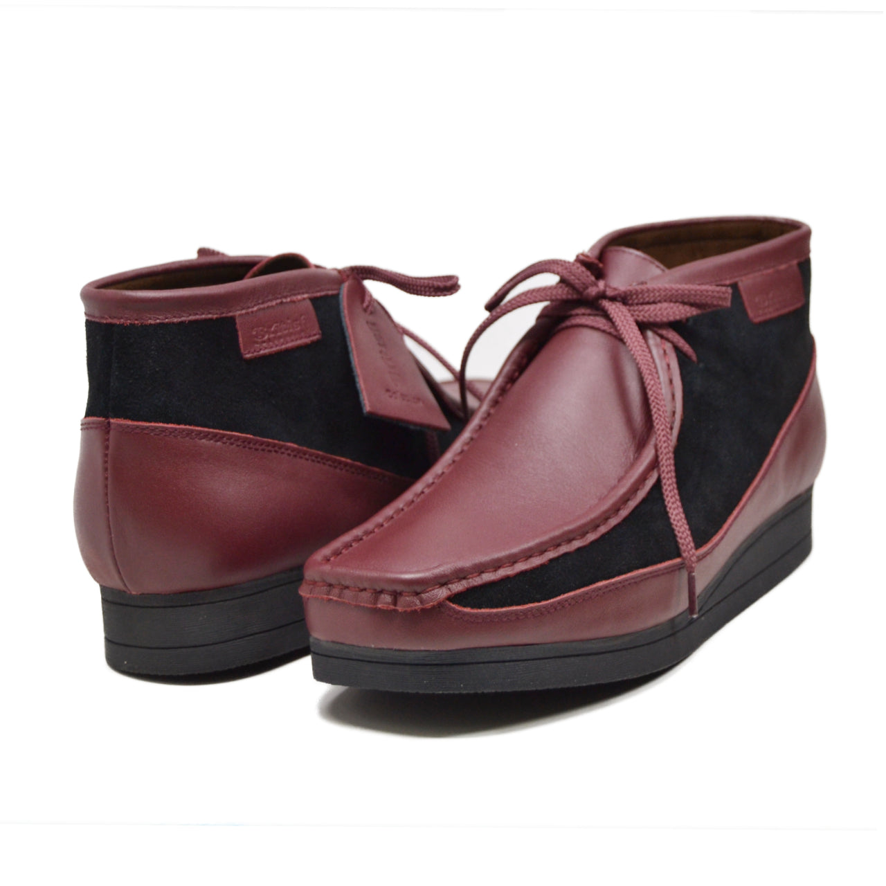 British Walkers New Castle Men's Burgundy and Black Suede Casual Shoes view 1
