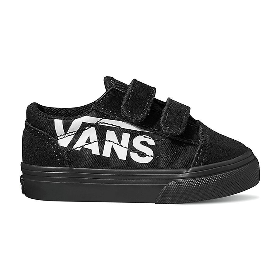 Vans Old Skool Toddlers Logo Detail Baby/Toddler (TD) Sneakers — Black Low-Top