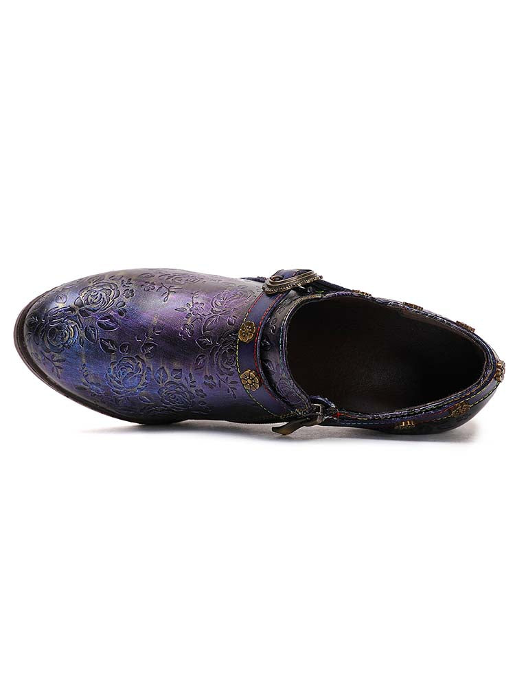 Adalee Retro Floral Embossed Shoes – product view 7