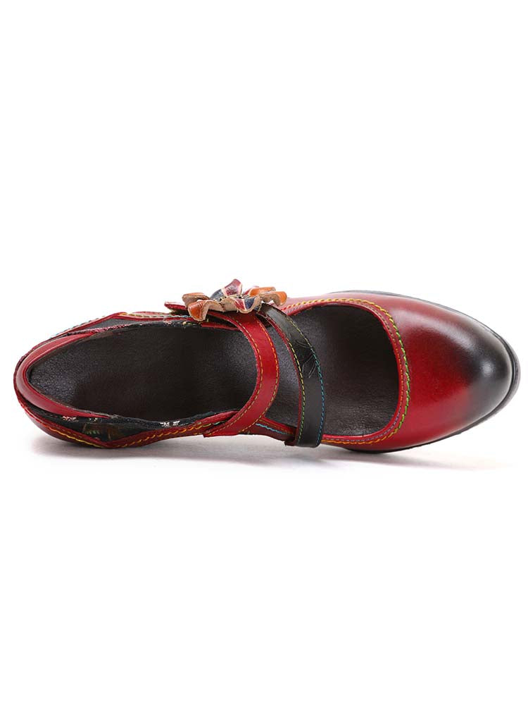 Veda Hand Embossed Leather Shoes – product view 6