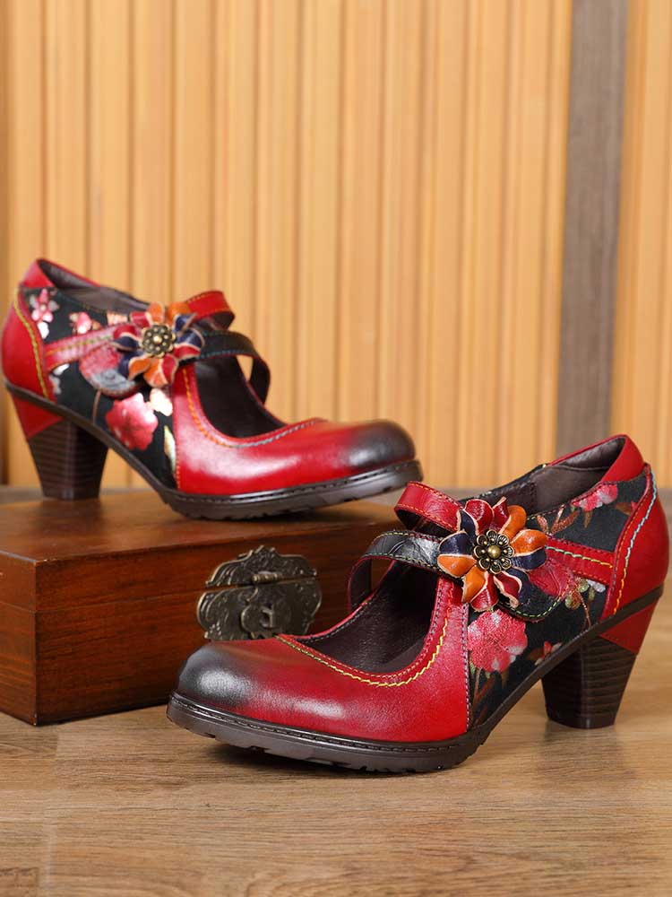 Veda Hand Embossed Leather Shoes – product view 20
