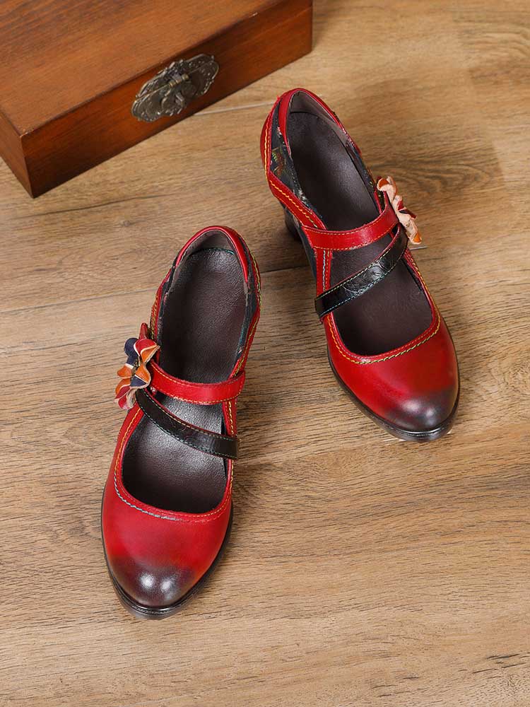 Veda Hand Embossed Leather Shoes – product view 21