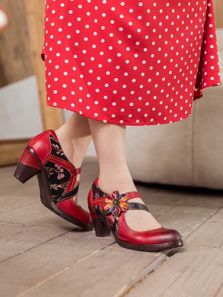 Veda Hand Embossed Leather Shoes – product view 15