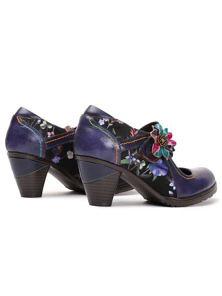 Veda Hand Embossed Leather Shoes – product view 28