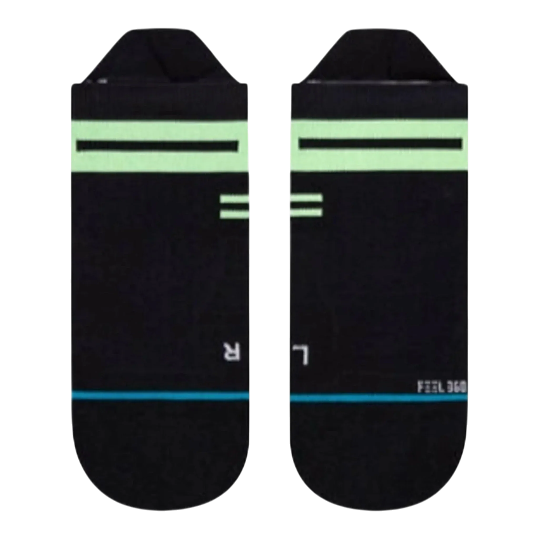 Stance Feel 360 Yield Tab Running Ankle Socks Black/Volt