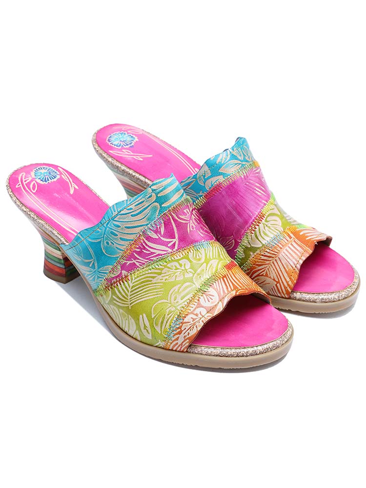Four Color Splicing Slippers – product view 6