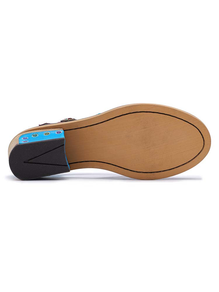 Genuine Leather Flower Retro Shoes – product view 10