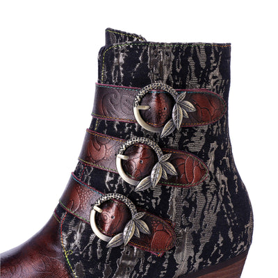 Colorstepshoes Straps Rebel Ankle Boots