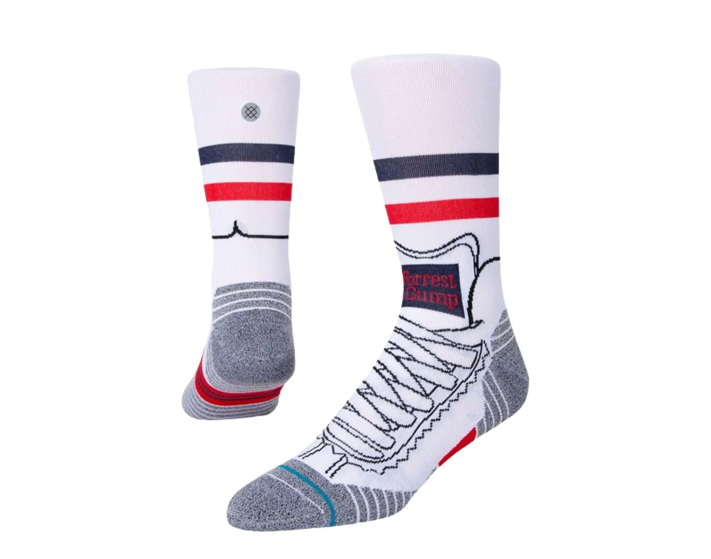Stance x Forest Gump Feel 360 - Run Forrest Crew Socks White