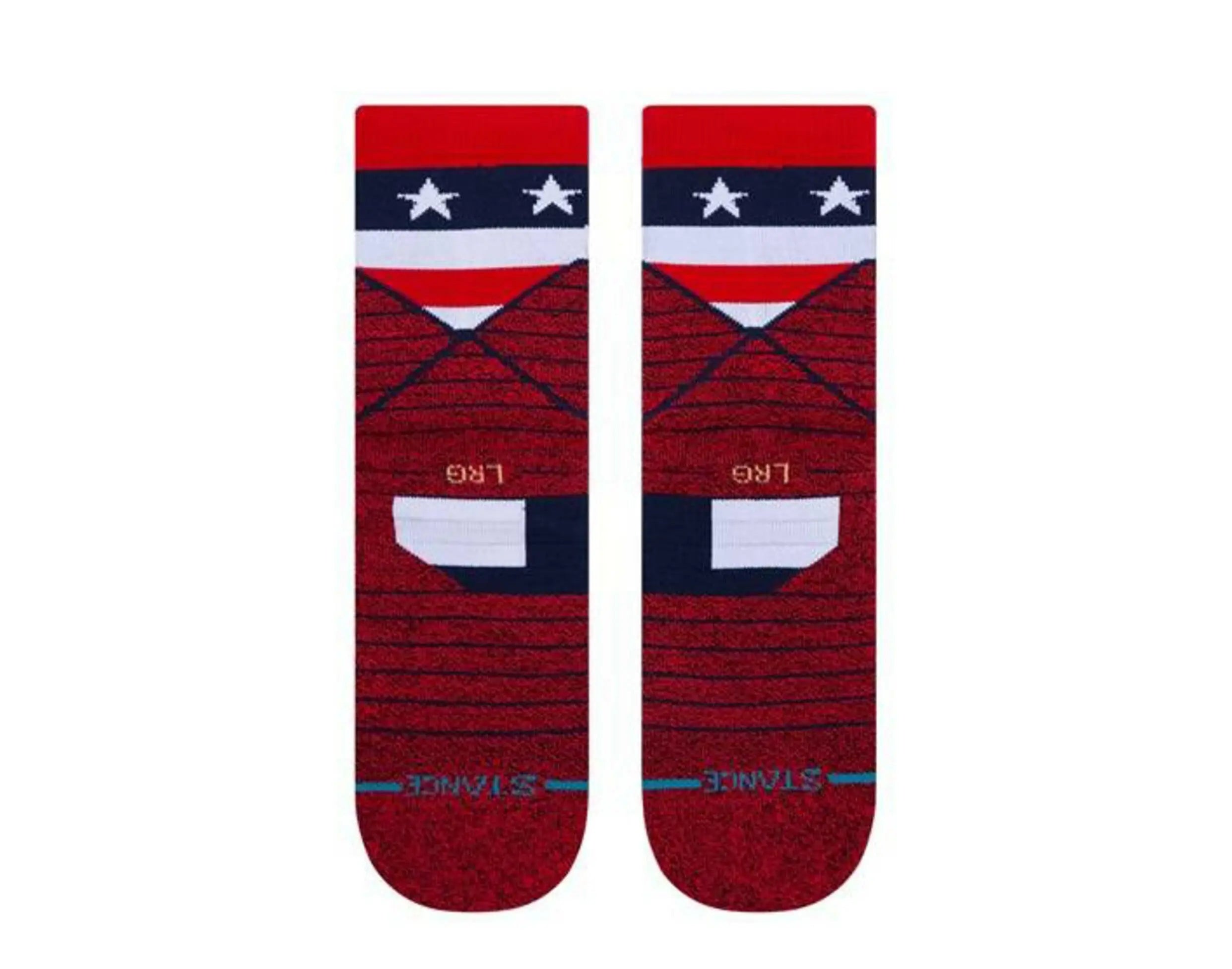 Stance Feel 360 American Quarter Ankle Socks Red