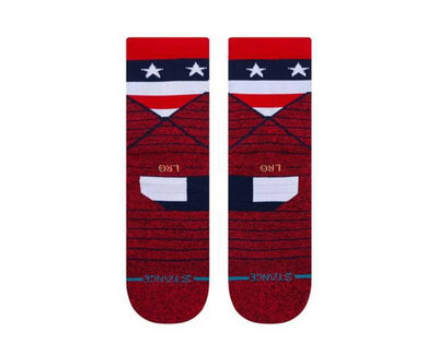 Stance Feel 360 American Quarter Ankle Socks Red