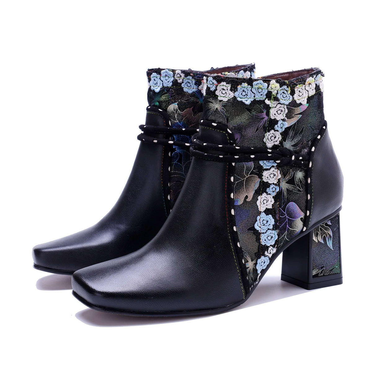 Colorstepshoes Midnight Bloom Ankle Boots – product view 1
