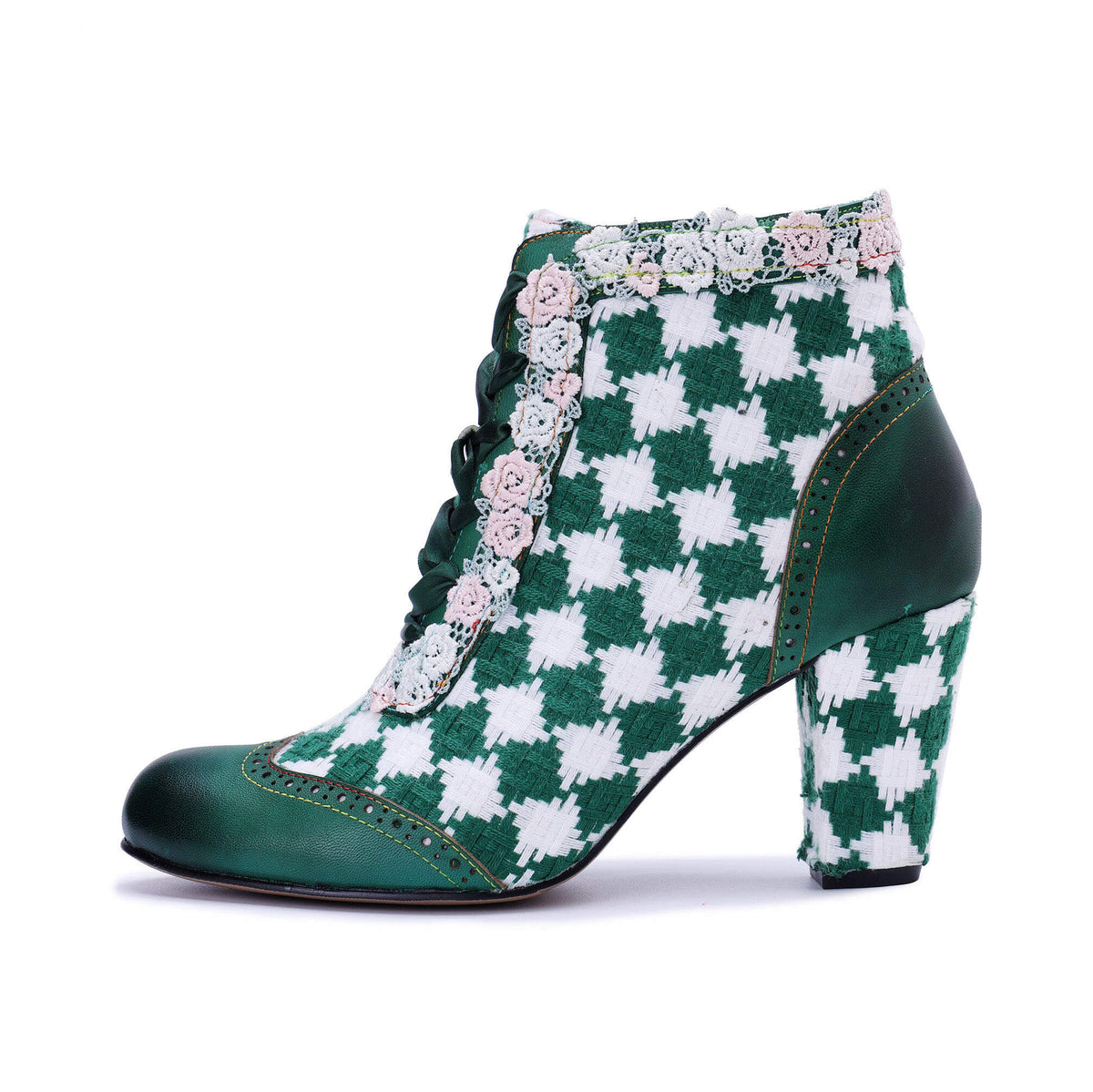 Colorstepshoes Emerald Artistic Floral Lace Boots – product view 6