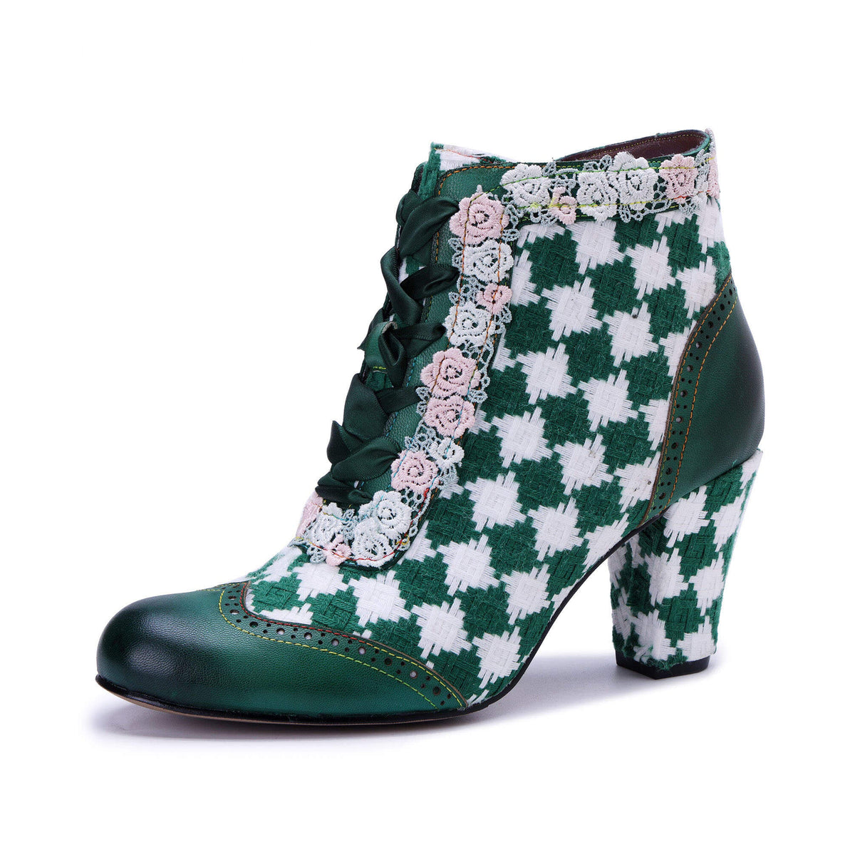 Colorstepshoes Emerald Artistic Floral Lace Boots – product view 8