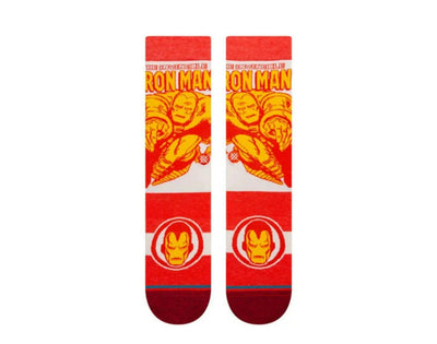 Stance Marvel Iron Men's Marquee Crew Socks Red