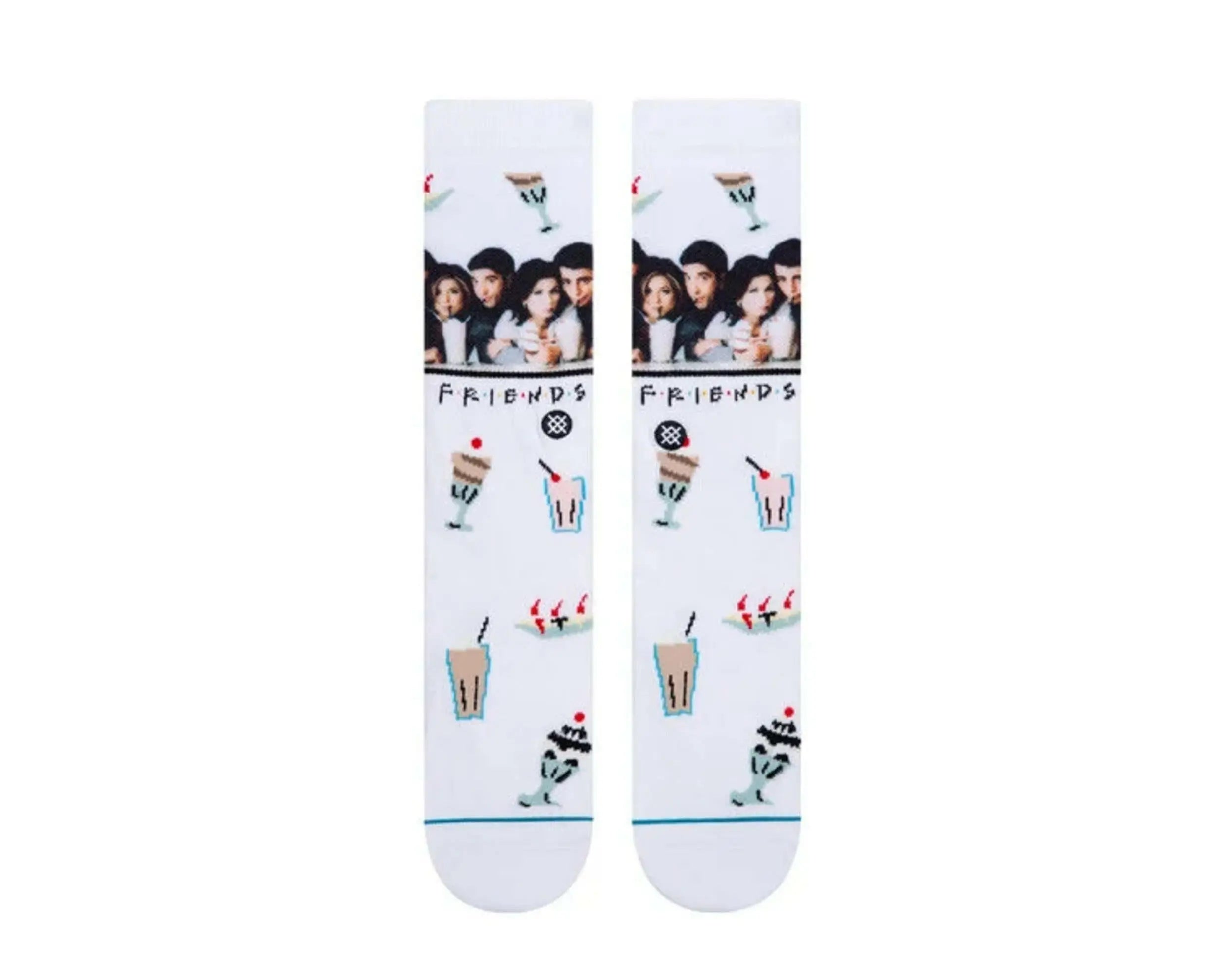 Stance The One With The Diner Friends Crew Socks White