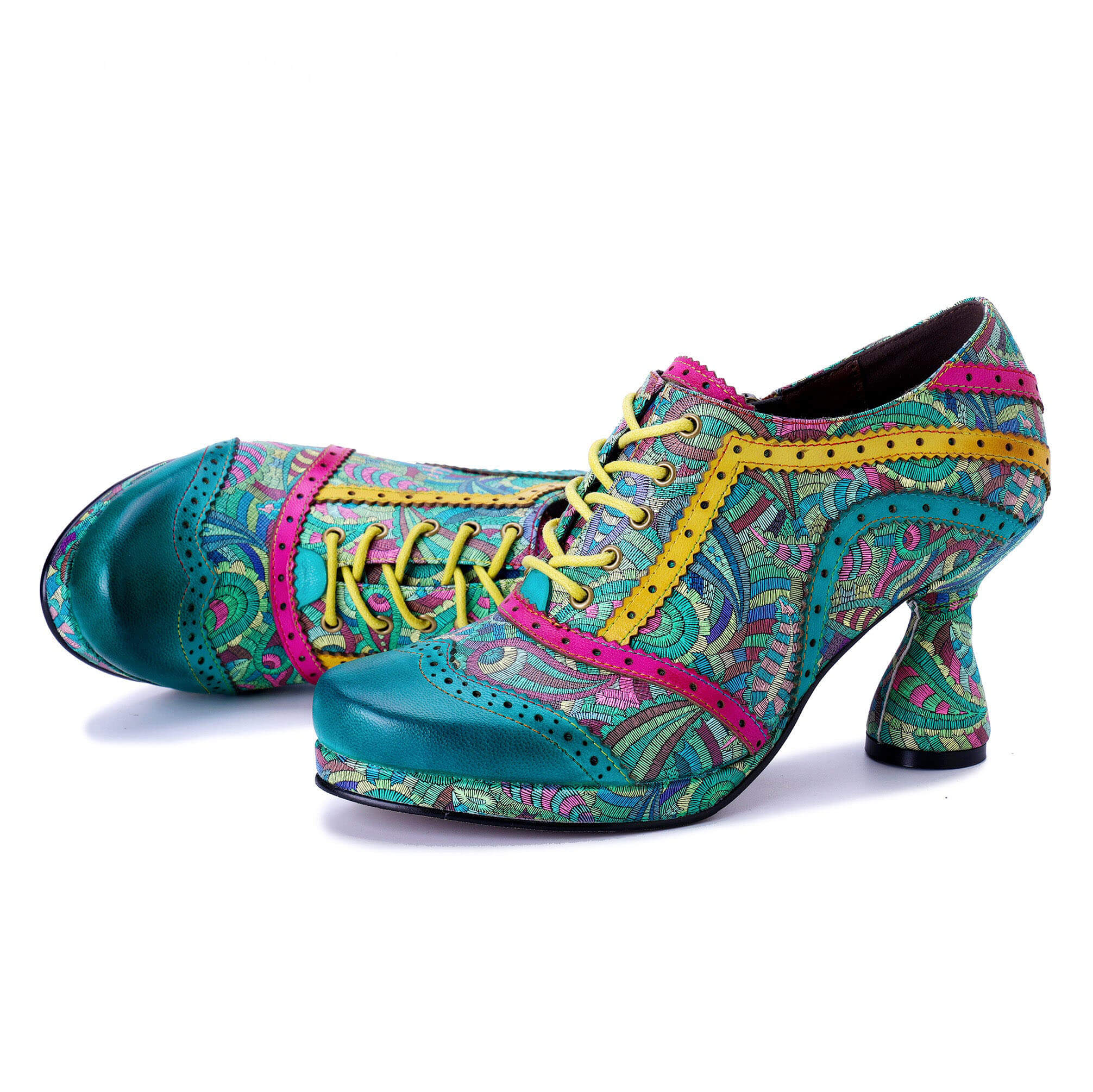 Colorstepshoes Vintage Viva Color Carnival Pumps