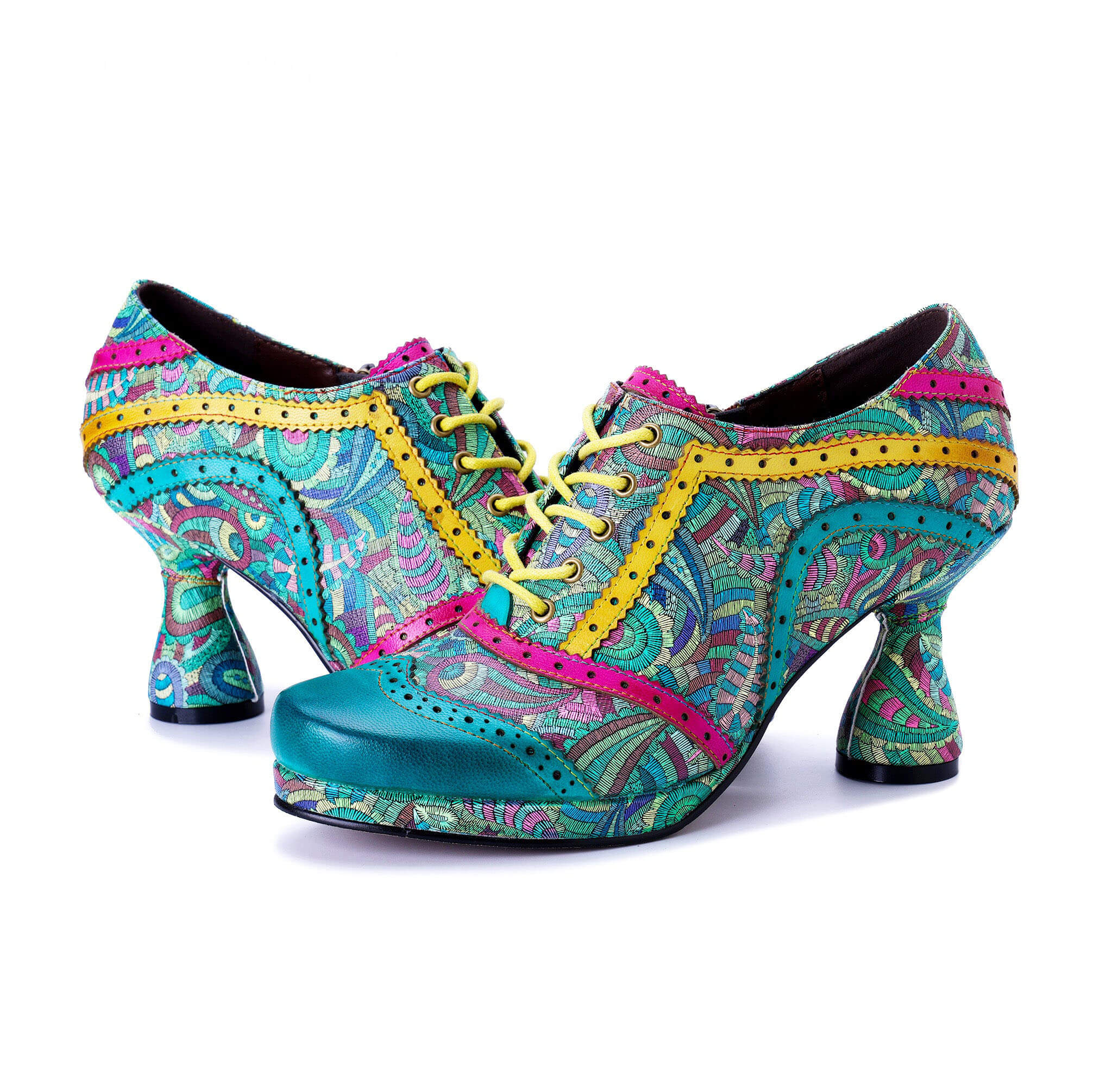Colorstepshoes Vintage Viva Color Carnival Pumps