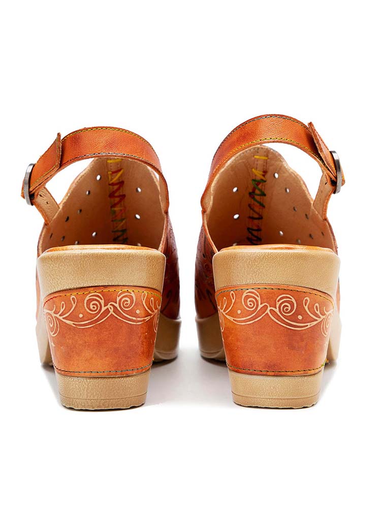 Fish Mouth Genuine Leather High Heel Sandals – product view 9