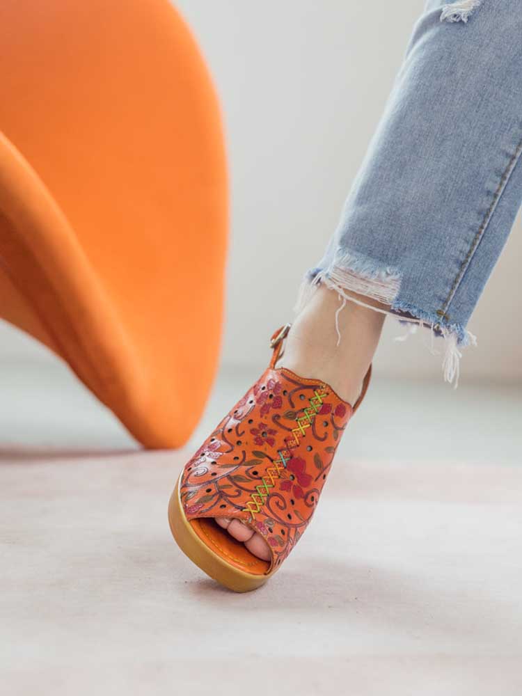 Fish Mouth Genuine Leather High Heel Sandals – product view 11