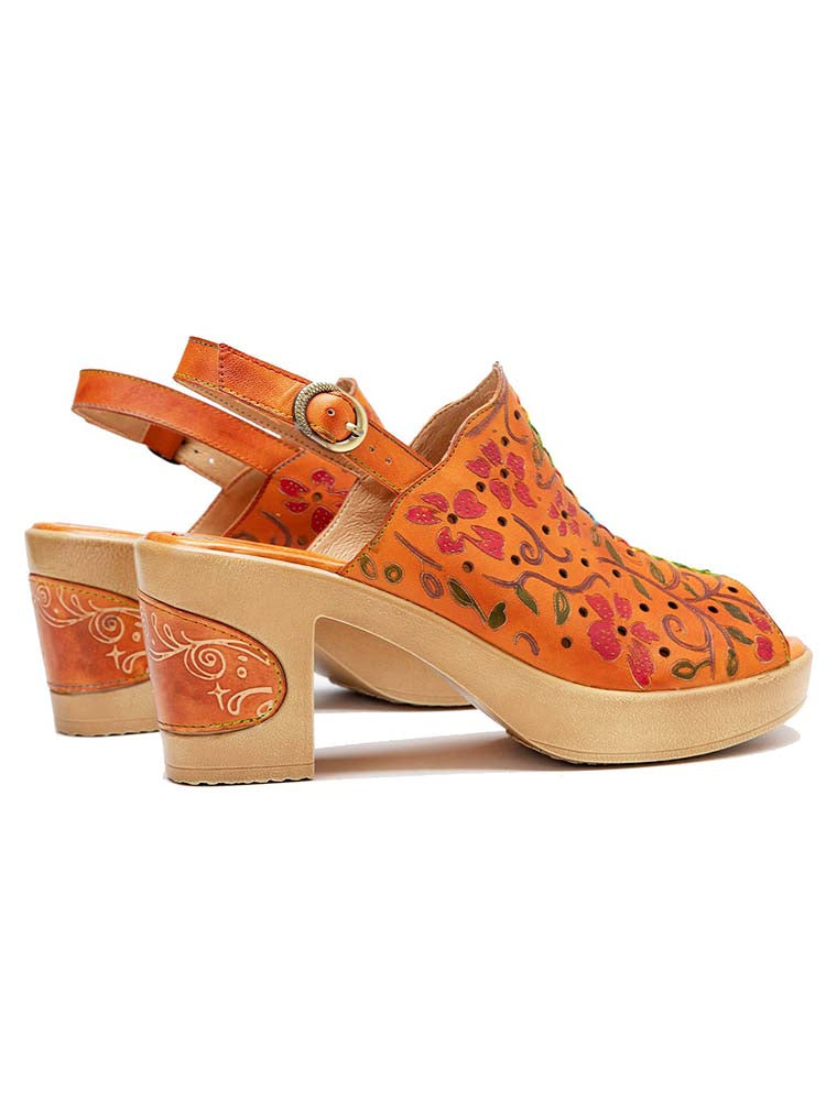 Fish Mouth Genuine Leather High Heel Sandals – product view 8