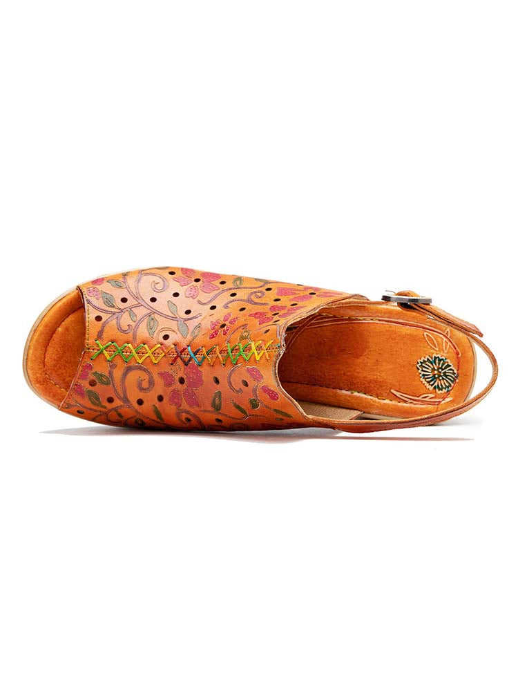Fish Mouth Genuine Leather High Heel Sandals – product view 7