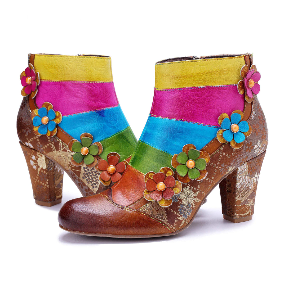 Colorstepshoes Rainbow Bloom Ankle Boots – product view 2