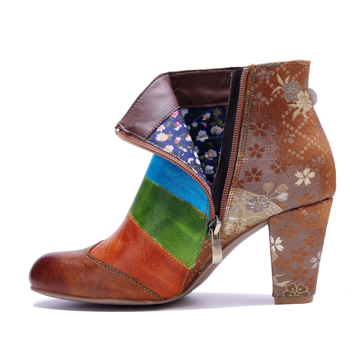 Colorstepshoes Rainbow Bloom Ankle Boots – product view 6