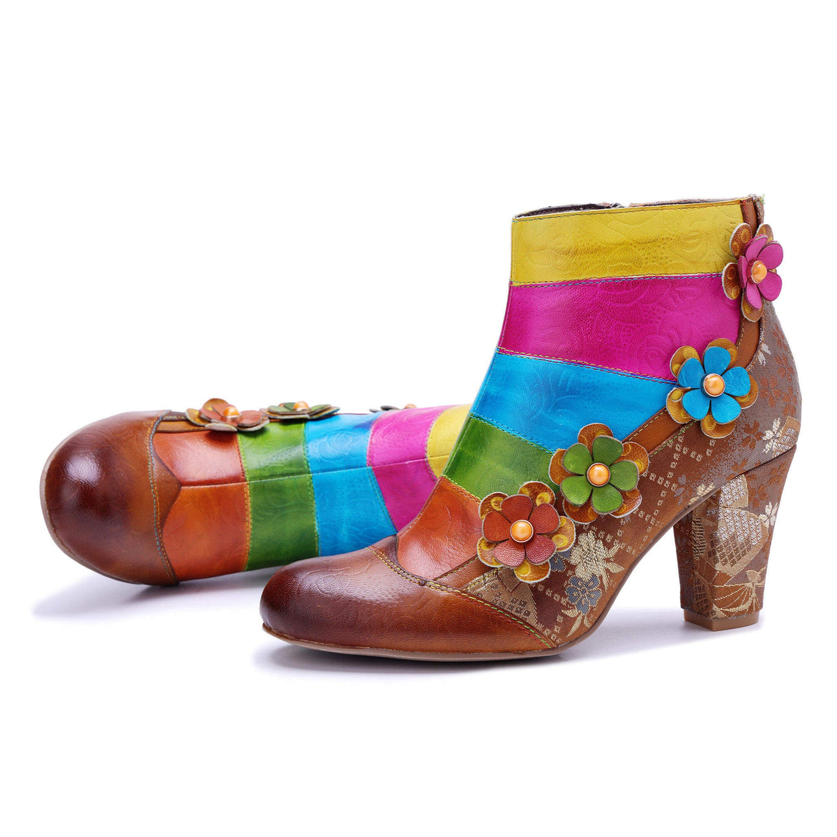 Colorstepshoes Rainbow Bloom Ankle Boots – product view 3