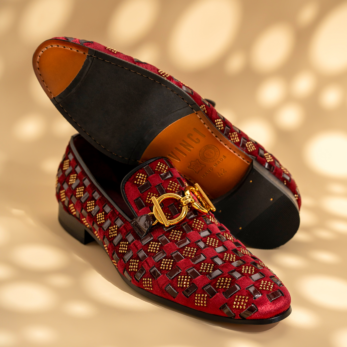 Vinci Leather The Vicino Shoe Burgundy Bit Dress Loafer Limited Edition Men Shoe – product view 11